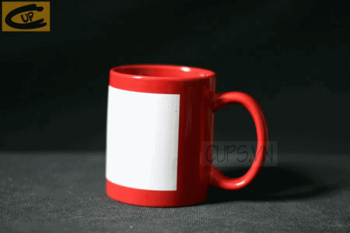 COLOR CERAMIC MUG WITH WHITE BACKGROUND