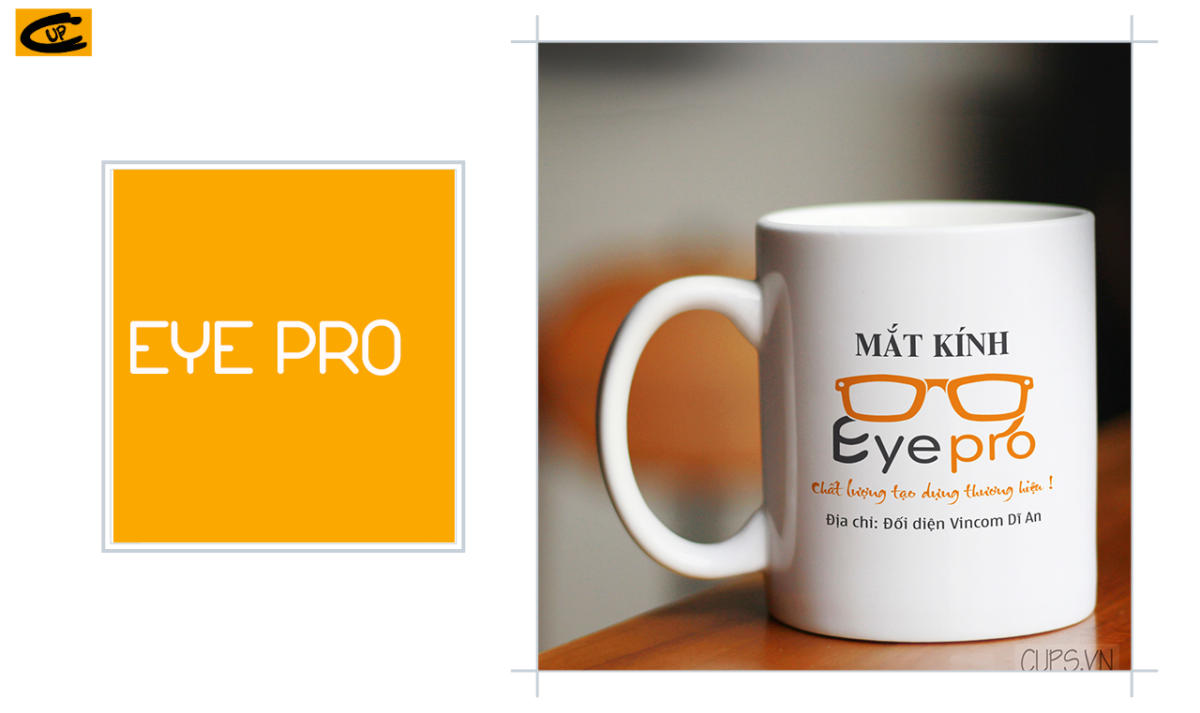 in chữ lên ly sứ