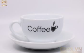 Quán coffee chọn phượng pháp in ly sứ là in lụa