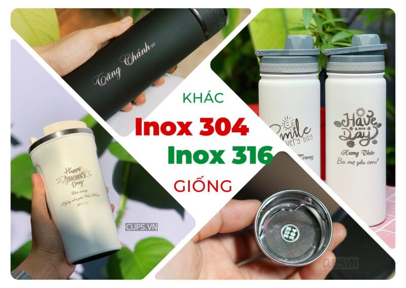 Bình giữ nhiệt inox 304 và Bình giữ nhiệt inox 316 khác gì nhau