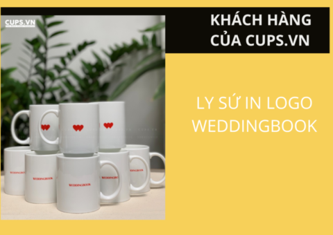 Ly sứ in logo WeddingBook