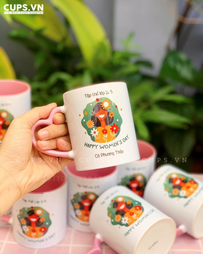 Ly sứ in tên cá nhân từng nhân viên – món quà 20/10 ý nghĩa