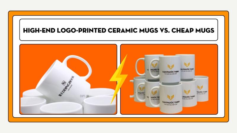 Premium ceramic mugs with custom logos showcase brand value, while cheap mugs may harm your corporate image.