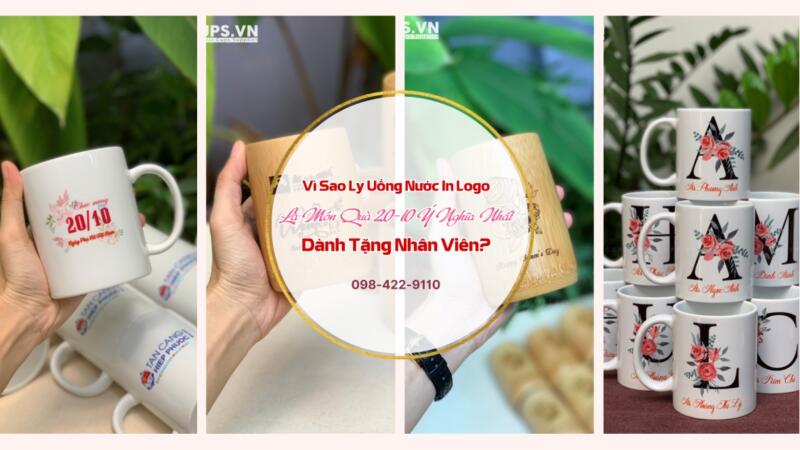 Quà tặng 20/10 ý nghĩa cho nhân viên – Ly uống nước in logo mang giá trị cảm xúc và gắn kết thương hiệu