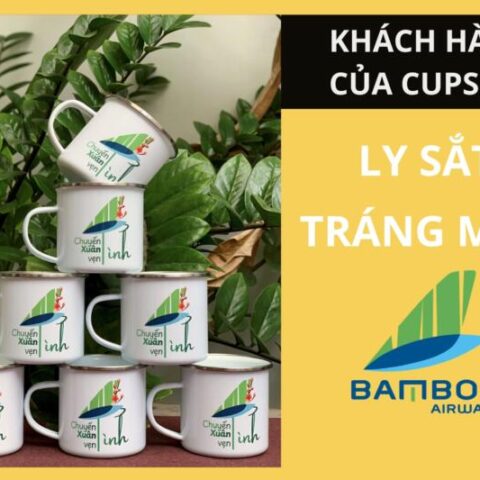 Ca Sắt Tráng Men In Logo Bamboo Airways – Sản Xuất Tại Cups.vn